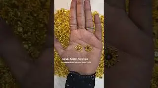 Acrylic Golden floral cap