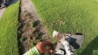 EDGING OVERGROWN PROPERTY POV HOW TO RE-EDGE A 4 MONTH OLD OVERGROWN EDGE LINE (REAL TIME )