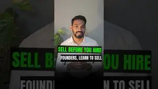 Why Founders Must Learn to Sell Before Hiring a Sales Team| #b2bsales #elephantedge  #salesplaybook