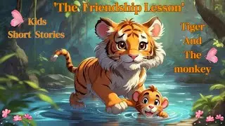 The Tiger and the monkey | The Friendship Lesson | Short Kids Learning Stories | Learning English ♡