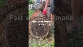 Best way to remove Bark off your Round For Firewood