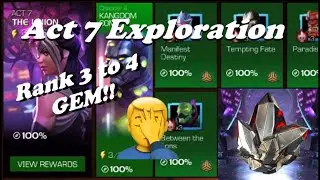 Act 7.4 EXPLORATION Rewards Opening & Rank 3 to 4 Gem Crystal! It all comes down to THIS!