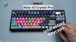 Transparent keycaps and switches | Akko V3 Crystal Pro | GMK87 | sound test