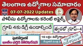 TS Group-4 Notification 2022 update | TS Police Job Updates | TS High Court Notification 2022