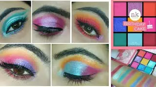 Nicka K Eyeshadow Palette | 1 Palette 5 Eyeshadow Looks Review & Swatches | cutcrease eyes Tutorial