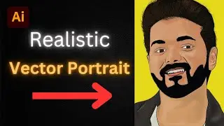 Thalapathy Vijay Vector Portrait in Adobe Illustrator | Realistic Vector Art | Codrawgraphic