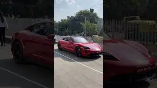 Guards Red Porsche Taycan Turbo❤️&zwj;🔥🇮🇳#porsche #taycan #taycanturbo #electric #supercar #bengaluru