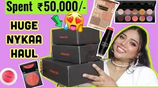 Huge Nykaa try-on haul | CT, patMcgrath, Nude stix, Maybelline, Kay beauty & more (Pink Friday sale)