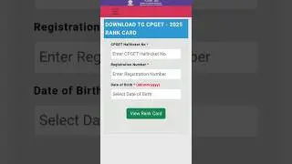 TG CPGET-2025 : Download your Rank Card : Final results out!!