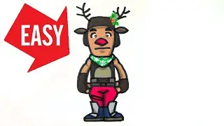 How to draw Fortnite skins【RED-NOSED RANGER】Easy & Cute drawing｜Jolly Art NEGI