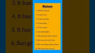 essay on nature | Nature essay in english | 10 lines on nature essay #study #essay #viral #ytshorts