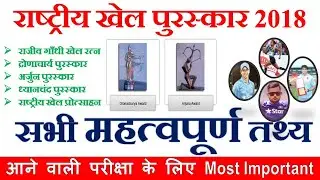 राष्ट्रीय खेल पुरस्कार 2018 | national sports award 2018 | rajiv Gandhi | arjun award | dhyan chand