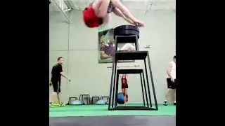 INSANE STANDING VERT BOX JUMP!