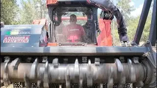Flipping the knives on the Loftness Battle Axe and the Kubota SVL 75-3.