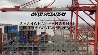 SHANGHAI ! 🤯 BUSIEST PORT IN THE WORLD  I  CARGO OPERATIONS ON CONTAINER SHIP TIMELAPSE