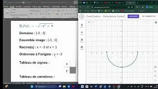 Analyse graphique d'une fonction 1