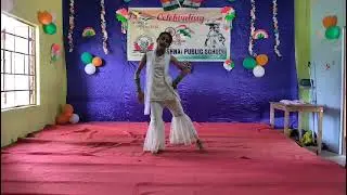 Nur Arisha of Class - IV performing on 79th Independence Day at KPS