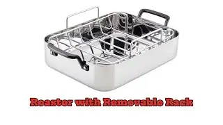 5-Ply Clad Roasting Pan/Roaster with Removable Rack|KitchenAid