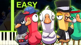 GOOSE GOOSE DUCK THEME - EASY Piano Tutorial