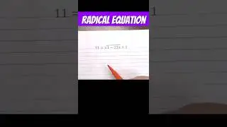 radical equations made actually simple #math #tutorial
