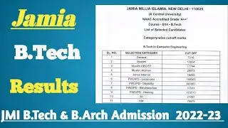 Jamia B.Tech Result | List Of Selected Candidates |JMI Admission |Nawaz Classes | B.Tech & B.Arch |