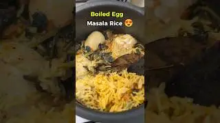 Boiled Egg Masala Rice 😋 | Easy Cooker Recipe | Simple & Tasty#foodshorts