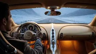 Snowstorm Driving Ambience ❄️ Luxury Car Interior | Deep Focus, Relaxation & White Noise
