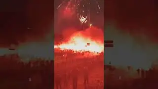 Pyro Show AZ Alkmaar Fans Outside Before Game Lazio #az#azalkmaar#azfc#pyro#vuurwerk#lazio#uecl