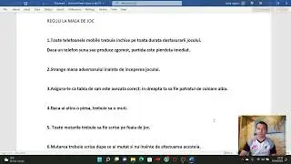 SAH... REGULI de la masa de joc