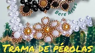 Trama de p&eacute;rolas para final de ano #artesanato  #chinelopersonalizado #diy