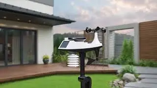 WLAN Wetterstation m. XL-Farbdisplay, Aussensensor, App-Daten, Messung von Temperatur, Regenmenge