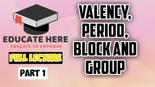 How to Find Valency, Period, Block and Group of the Elements | Jameel Malik |Part 1