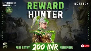 🔴 LIVE | REWARD HUNTER: 200₹ Prize Pool 🤑 | Free Entry BGMI Scrims | Scrimify Esports