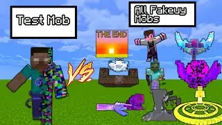 Test Mob vs All Fakeuy Mobs In Minecraft - Minecraft Mob Battle