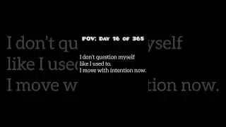 Self-trust looks like this #POV #Day16Of365 #Confidence #SelfTrust #QuietGrowth