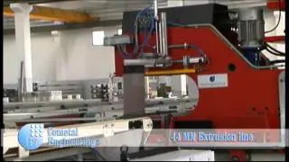Complete extrusion line for a 44MN press