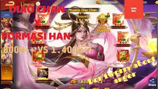 Dynasty Heroes - Diao Chan Combo with Form Han [ - anger form ] 800m vs 1.400m ( WIN )