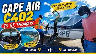 Cape Air Cessna 402 To St. Thomas. The Copilot Seat💺