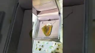 Ammolite Freeform and Sterling Silver Bail 30x28mm PN E13421