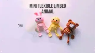 Gantungan kunci rajutan hewan mini |beruang,bebek dan kelinci |Ramah bagi pemula 