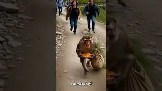 Mountain tour with monkey🐒 #short #shorts #viral #video #3d #2d #ai #animation #anime #funny #memes