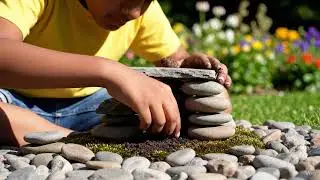 &ldquo;Building a secret cave with tiny rocks, hiding plastic bugs #rock #den#asmr #cave #sleepingasmr #ai