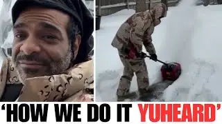 Jim Jones TAKES ON The NYC Winter Storm&hellip; With An ELECTRIC SHOVEL!❄️❄️