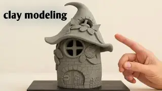 From Mud to Magic ✨ | Fantasy Clay House Mini Build! Clay art ideas 💡