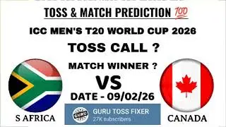 South Africa vs Canada toss prediction|| today toss 😍|| Icc men's t20 world cup 2026