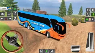 Realistic Offroad Bus Gameplay | Mud, Rain & Sharp Turns | Luxury Coach Simulator