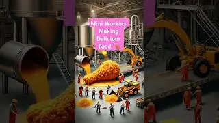 Mini Worker Making Food #tinyworkers #asmr  #flavorfulminiatures #minifood #classictinyfood