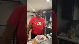 Mrs Netta is cooking Cheese burger and Onion soup for Charles dinner