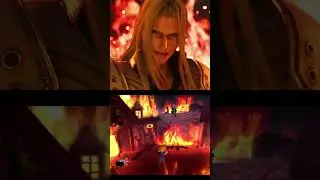 Sephiroth Burns Down Nibelheim Comparison - FF7 vs FF7 Rebirth #ff7 #ff7rebirth #shorts