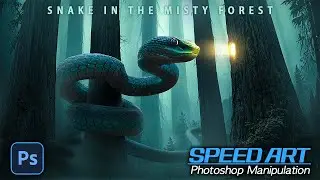 The monster snake in forest | PSMagic Photoshop manipulation